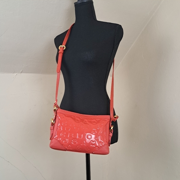 Marc by Marc Jacobs Red Alphabet Crossbody 100% Cow Leather Vintage - Picture 1 of 16